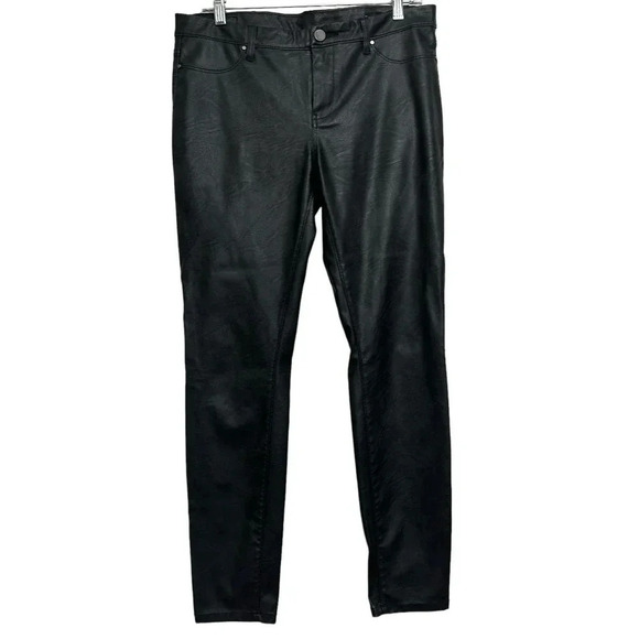 BlankNYC women’s faux leather mid rise skinny jeans in black. Size 30 - Picture 1 of 6